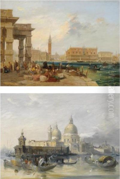 The Dogana, Venice Oil Painting by Edward Pritchett