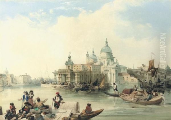 Santa Maria Della Salute, Venice, Italy Oil Painting by Edward Pritchett