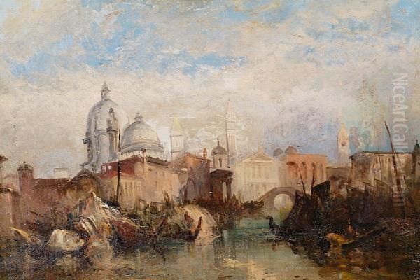 On The Grand Canal, Venice Oil Painting by Edward Pritchett