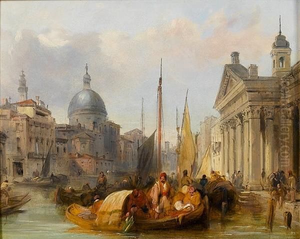 Venetian Scene Oil Painting by Edward Pritchett