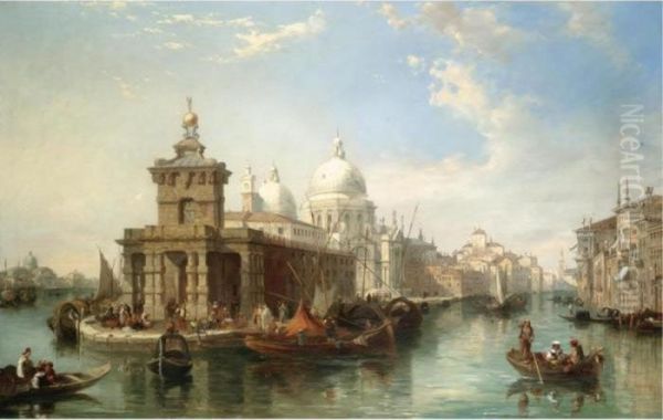 The Church Of The Salute, Venice Oil Painting by Edward Pritchett