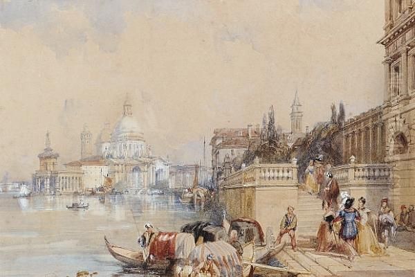 Santa Maria Della Salute From St Marks, Venice Oil Painting by Edward Pritchett