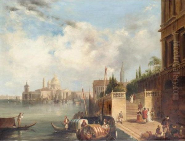 Santa Maria Della Salute, Venice Oil Painting by Edward Pritchett