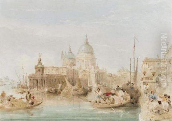 Santa Maria Della Salute, Venice Oil Painting by Edward Pritchett