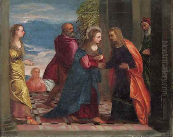 The Visitation Oil Painting by Paolo Veronese (Caliari)