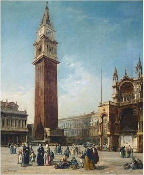 The Campanile, St. Marks Square Oil Painting by Edward Pritchett