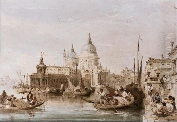 Santa Maria Della Salute, Venice Oil Painting by Edward Pritchett