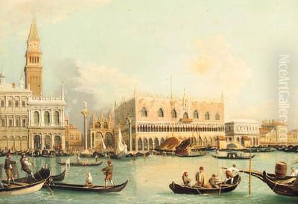 The Bacino Di San Marco, Venice Oil Painting by Edward Pritchett