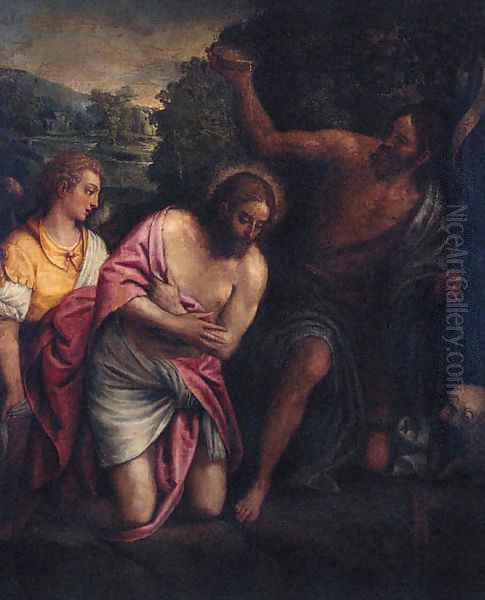 The Baptism of Christ Oil Painting by Paolo Veronese (Caliari)