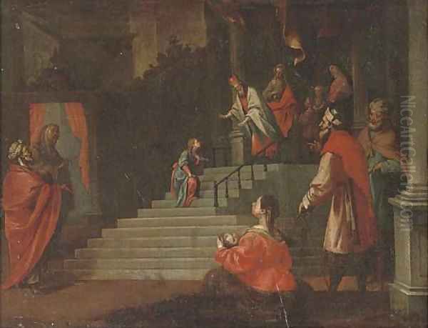 The Presentation in the Temple Oil Painting by Pietro Muttoni, Il Pietra Della Vecchia