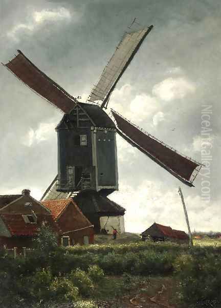 Moulin de Kiel (Anvers) Oil Painting by Theodor Verstraete