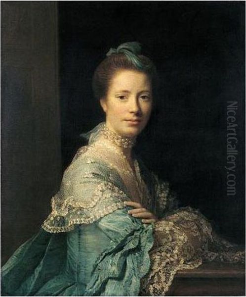 Portrait Of Jean Abercromby, Mrs Morison Oil Painting by Allan Ramsay