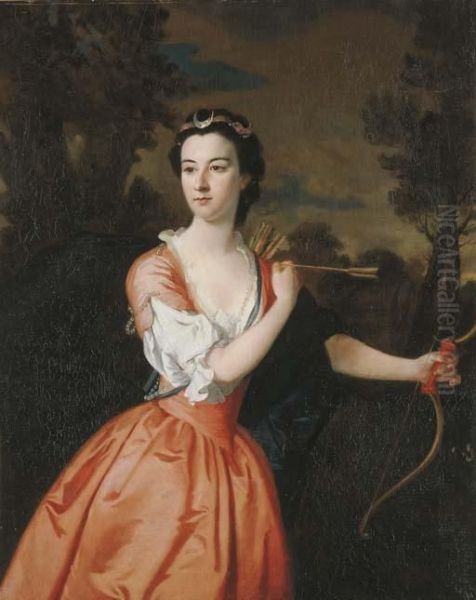 Portrait Of Lady Frances Montague Oil Painting by Allan Ramsay