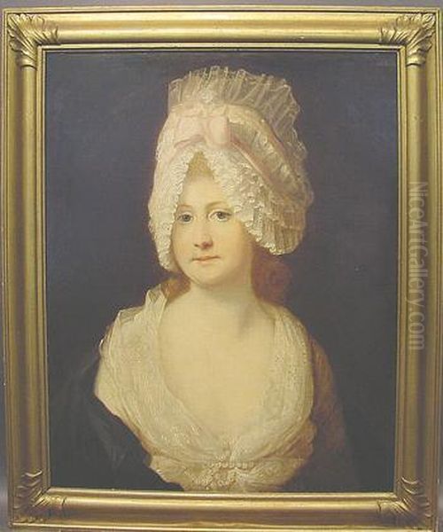 Portrait Of A Woman With White Bonnet Oil Painting by Allan Ramsay