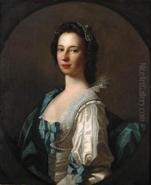 Portrait Of Mrs Cambell; Nee Susan Erskine Of Menzies Oil Painting by Allan Ramsay