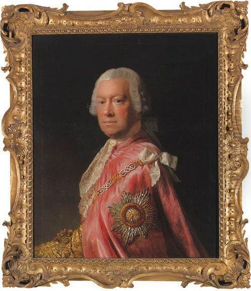 Portrait Of Sir Andrew Mitchell, K.b Oil Painting by Allan Ramsay