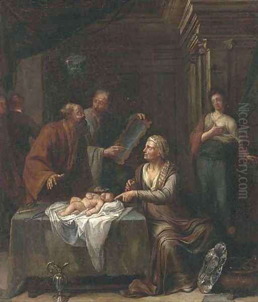 A circumcision Oil Painting by Jan Verkolje