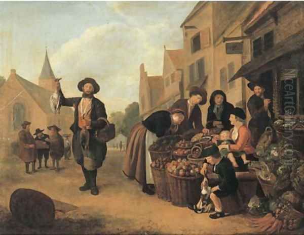 A vegetable market by Jan Victors