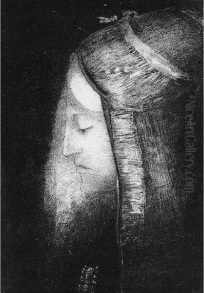 Profil De Lumiere (mellerio 61) Oil Painting by Odilon Redon