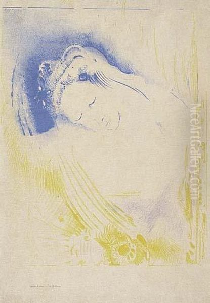 La Sainte Et Le Chardon Oil Painting by Odilon Redon