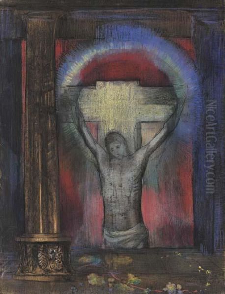 Le Crucifix Oil Painting by Odilon Redon