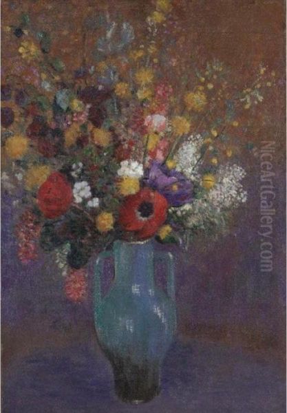 Bouquet De Fleurs Des Champs Oil Painting by Odilon Redon