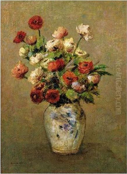 Bouquet De Fleurs Oil Painting by Odilon Redon