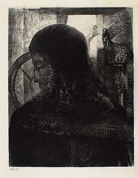 Vieux Chevalier<</b> Oil Painting by Odilon Redon