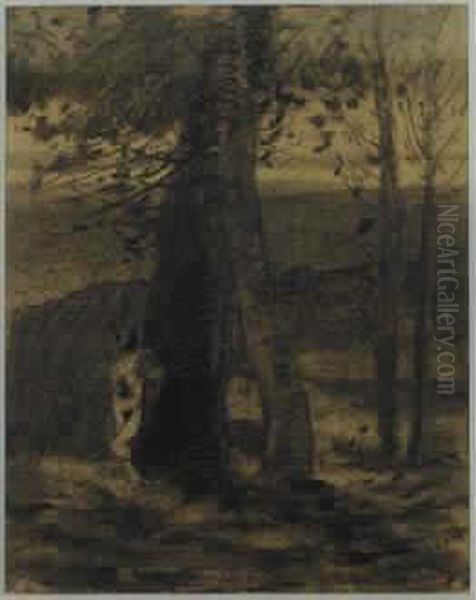 Homme Dans Les Bois Oil Painting by Odilon Redon