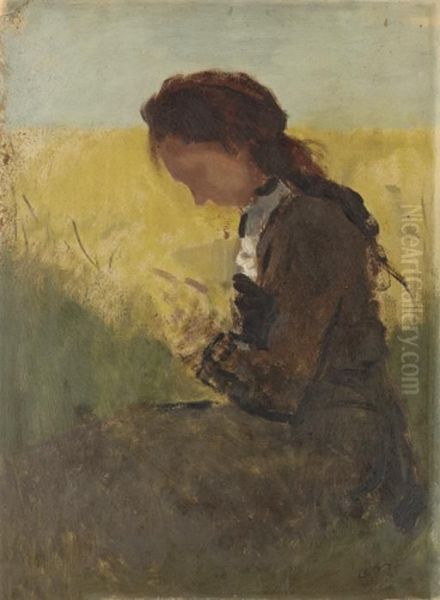 Camille Oil Painting by Odilon Redon