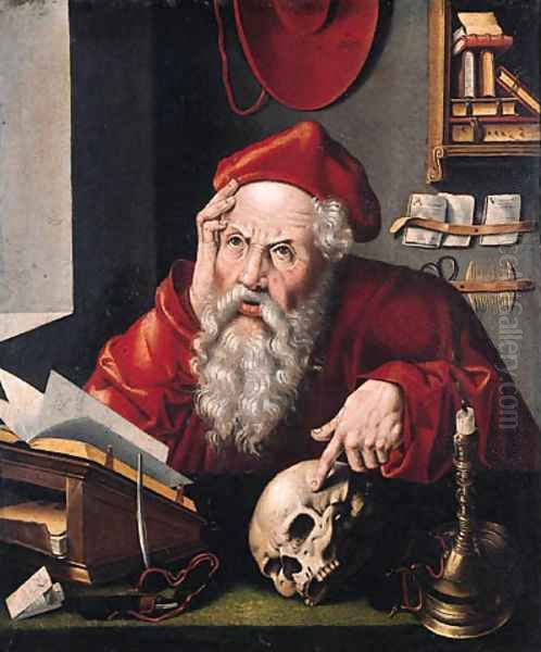 Saint Jerome Oil Painting by Anthony Vreem