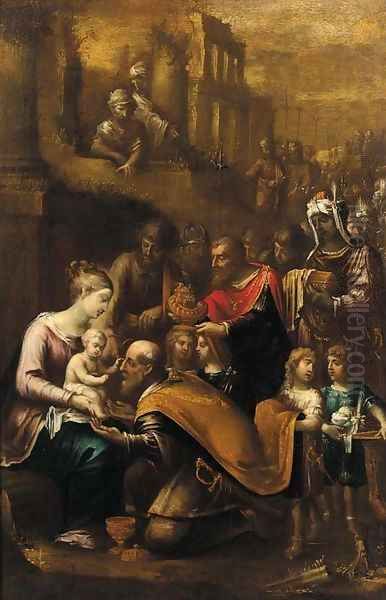 The Adoration of the Magi Oil Painting by School Of The Veneto