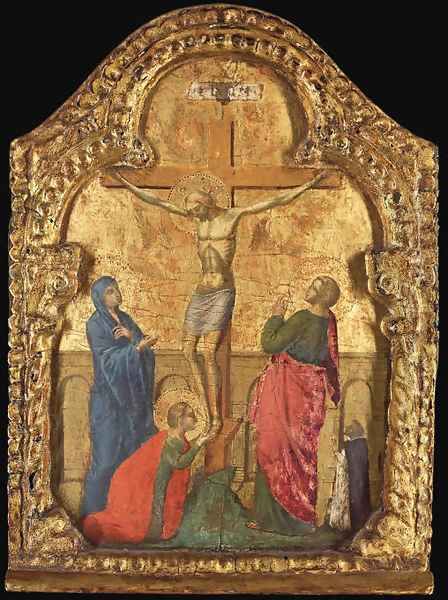 The Crucifixion with a Dominican friar Oil Painting by Paolo Veneziano