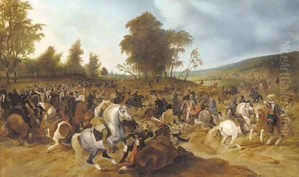 A battle scene Oil Painting by Sebastian Vrancx