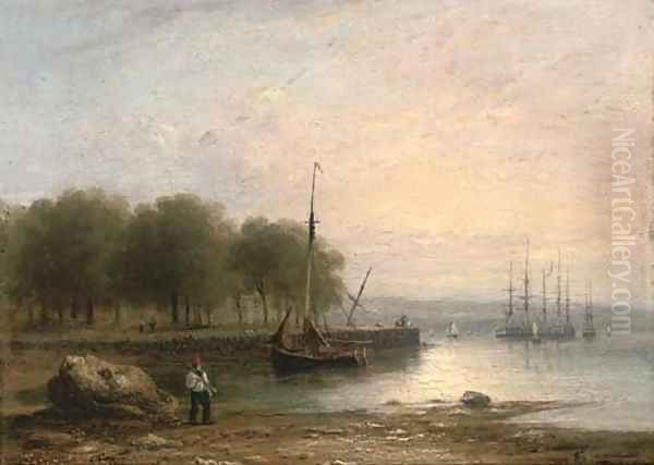 Low-tide, early morning Oil Painting by George Vincent