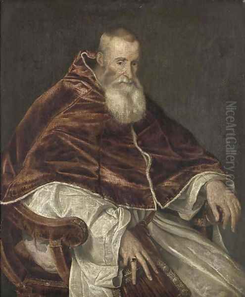 Portrait of Pope Paul III Oil Painting by Tiziano Vecellio (Titian)