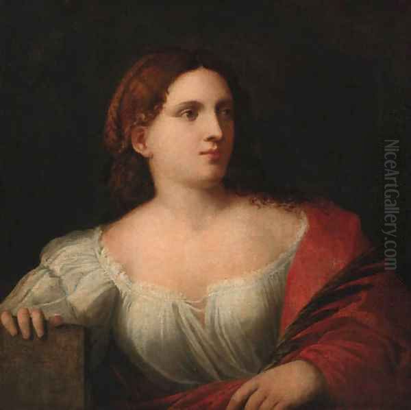 Portrait of a lady Oil Painting by Tiziano Vecellio (Titian)