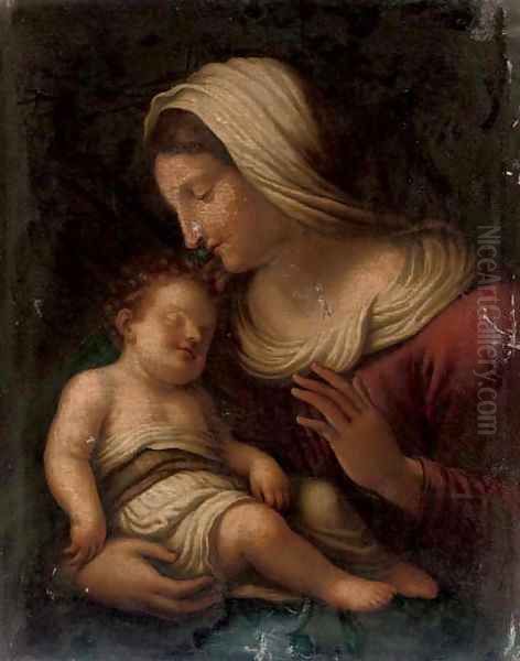 The Madonna and Child 3 Oil Painting by Tiziano Vecellio (Titian)