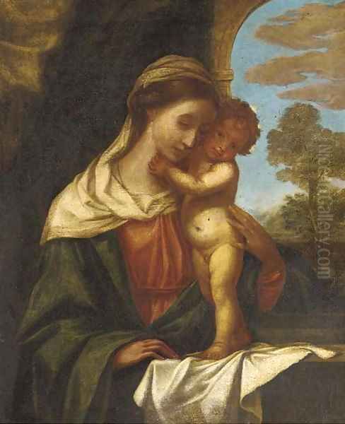 The Madonna and Child 2 Oil Painting by Tiziano Vecellio (Titian)