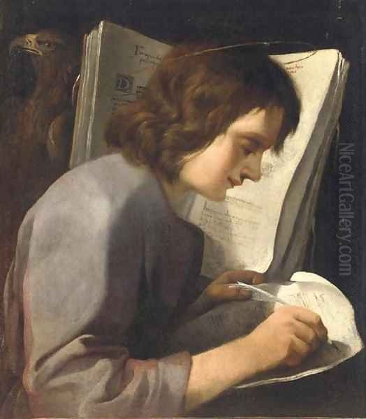 Saint John the Evangelist Oil Painting by Claude Vignon