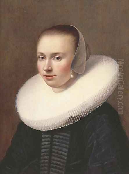 Portrait of a young lady Oil Painting by Johannes Cornelisz. Verspronck