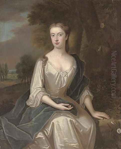 Portrait of a lady, traditionally identified as Mrs Chetham (1691-1749), nee Mary Holt Oil Painting by Maria Verelst