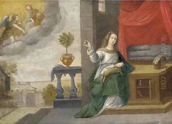 The Annunciation Oil Painting by Simon de Vos