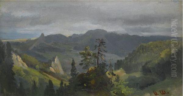 Mountain Landscape Oil Painting by Ivan Shishkin