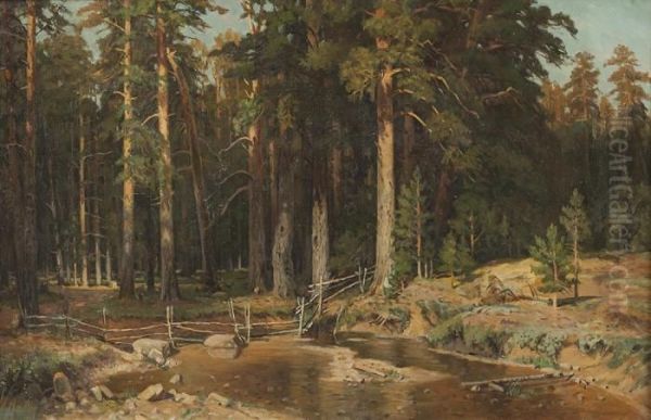 Der Waldsee Oil Painting by Ivan Shishkin