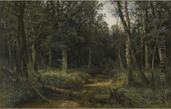 The Dark Wood Oil Painting by Ivan Shishkin