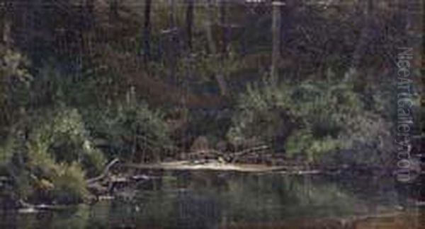 Der Waldsee Oil Painting by Ivan Shishkin