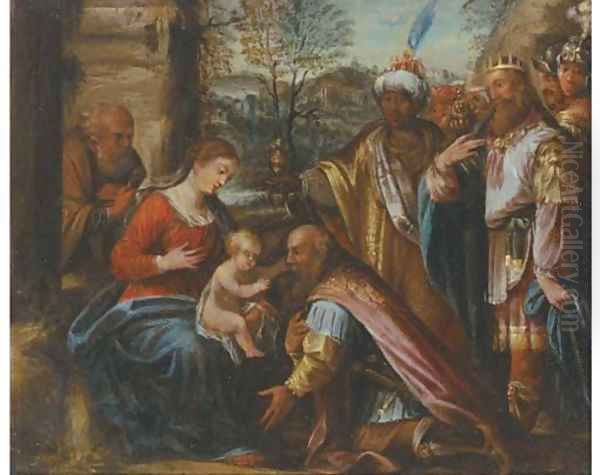 The Adoration of the Magi Oil Painting by Simon de Vos