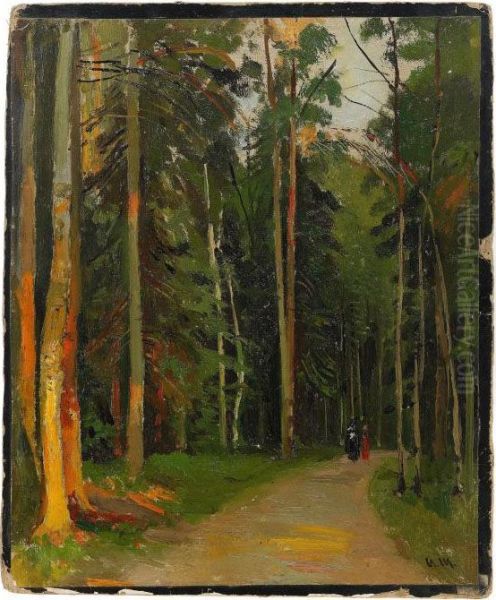 A Study; Path Through The Pine Forest Oil Painting by Ivan Shishkin