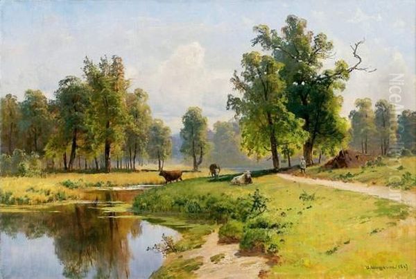 Le Vacher Oil Painting by Ivan Shishkin